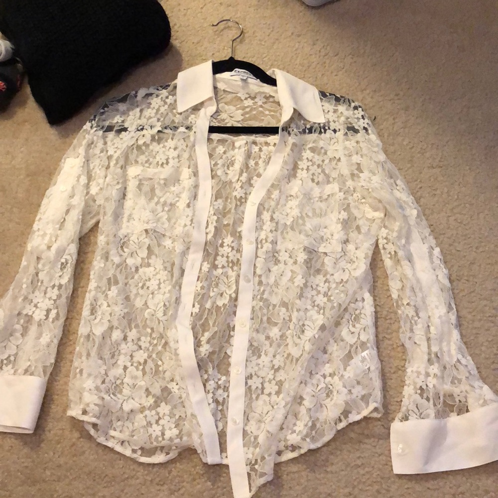 NWOT - Express Victorian lace portofino